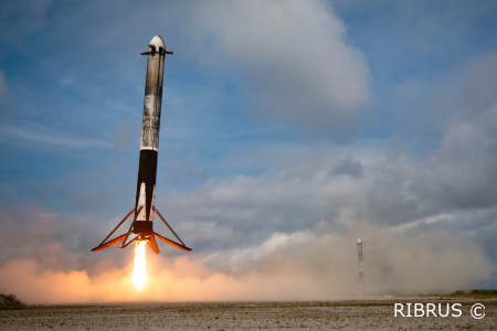 Красивые кадры сегодняшнего запуска Falcon Heavy
