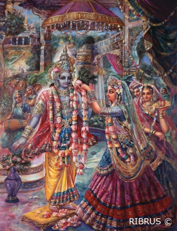 Кришна и Радха, рисунок