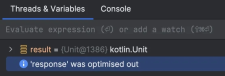 Отладка Kotlin Coroutines: Как сделать «optimised out» переменные видимыми
