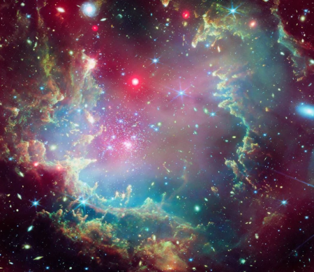 Звёздное скопление NGC 602, которое находится на окраине Малого Магелланова Облака!