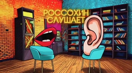 Россохин слушает. Рот и уши, как изображение передачи.