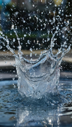 Брызги воды, арт, фотореализм