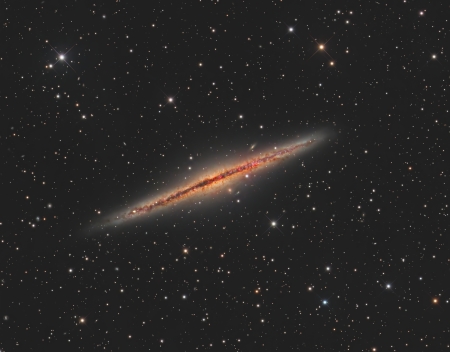 Галактика NGC 891 в созвездии Андромеды