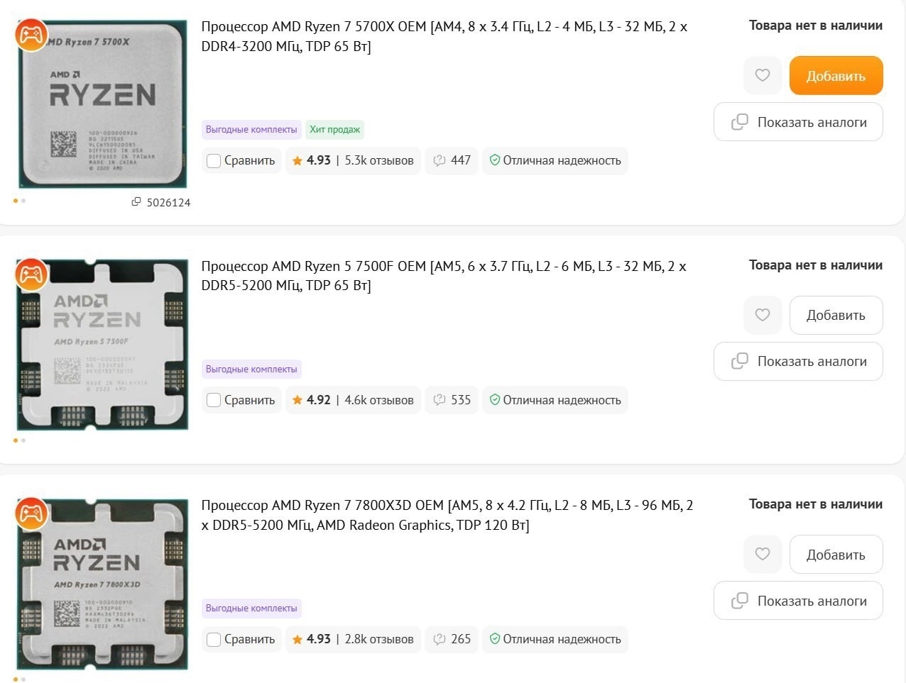 Новости DNS, нет цен на товары