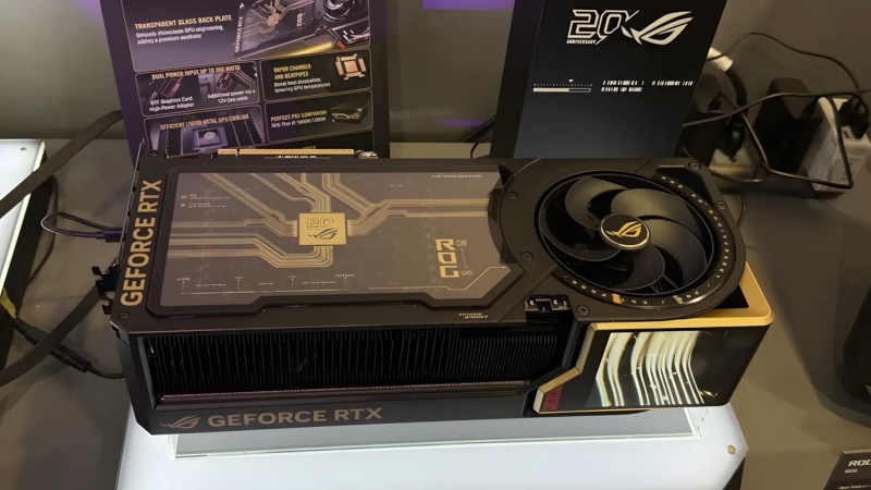 ASUS RTX 5090 Edition 20: мощь на 800 Вт, изогнутый дисплей и экстремальное охлаждение