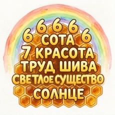 6 6 6 6 6 6 сота красота 7 труд светлое существо Солнце